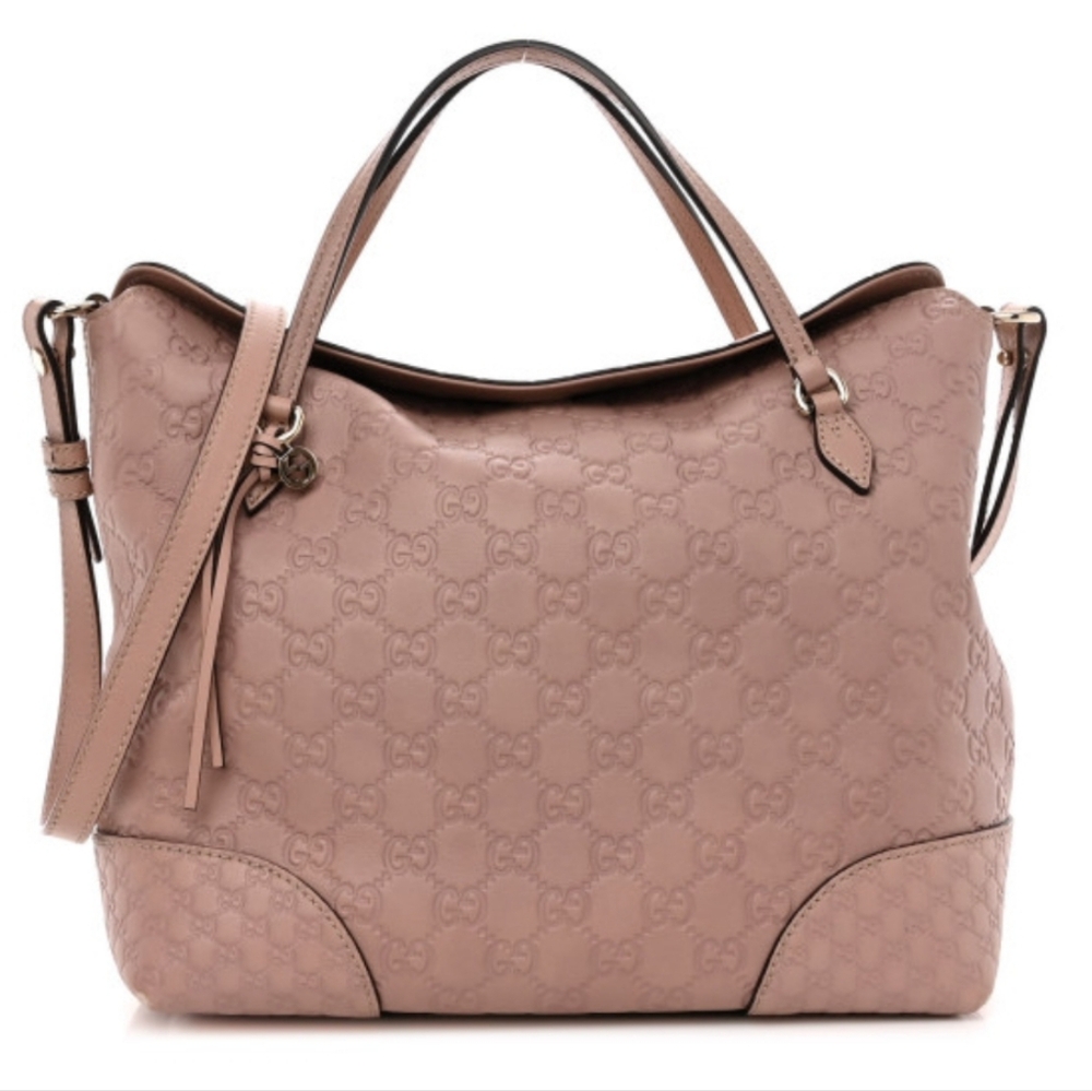 Gucci Pink Leather Tote Bag
